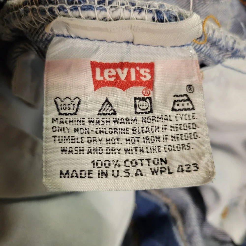 VTG Levis 501 Jeans Mens 36x32(Tag 38) Made in USA 1995 Blue Denim Button Fly